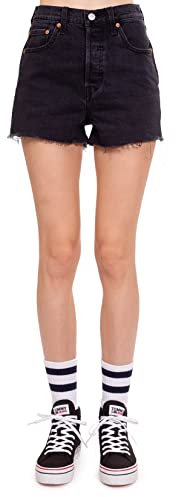 Levi's Ribcage Shorts, Pantaloncini Donna, Black Lake, 24