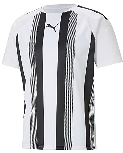PUMA Herren Teamliga Striped Jersey Shirt, Puma White-puma Black, XXL EU