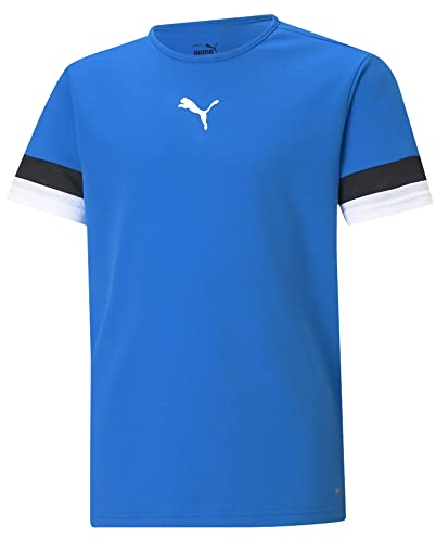 PUMA Unisex Kinder Teamrise Jersey Jr Shirt, Electric Blue Lemonade-puma Black-puma White, 128 EU