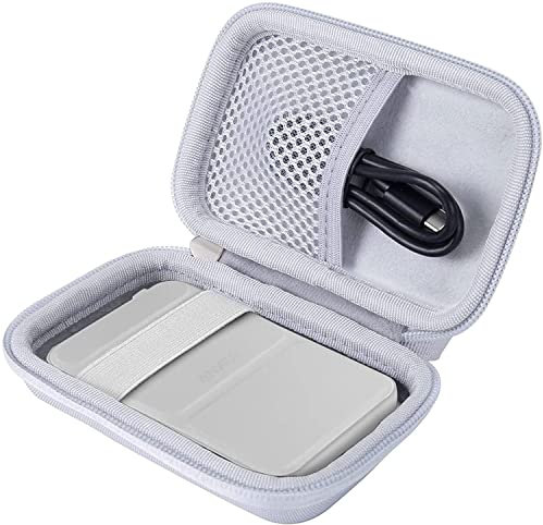 Khanka Hard Protective Case for Anker 633/622/521 Magnetic Battery (MagGo) 5000mAh 10000mAh Foldable Magnetic Wireless Portable Charger, Case Only (Dolomite White)