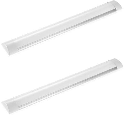 2 Pack 10W LED Feuchtraumleuchte Kellerlampe Leuchtstofflampe Deckenleuchte Röhre 30cm Leuchtröhre 3200K Warmweiß Wannenleuchte Lichtleiste Leuchtstoffröhre für Badzimmer Wohnzimmer Werkstatt Keller