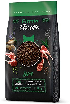 Fitmin for Life Adult Cat - Lamb | Trockenfutter für Katzen | Alleinfutter für kastrierte Erwachsene Katzen | Komplettfutter für Katzen | Neues Rezept | 8 kg