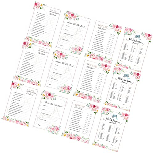 Hochzeitsspielkarten 48 Stück aus Papier für Hochzeiten