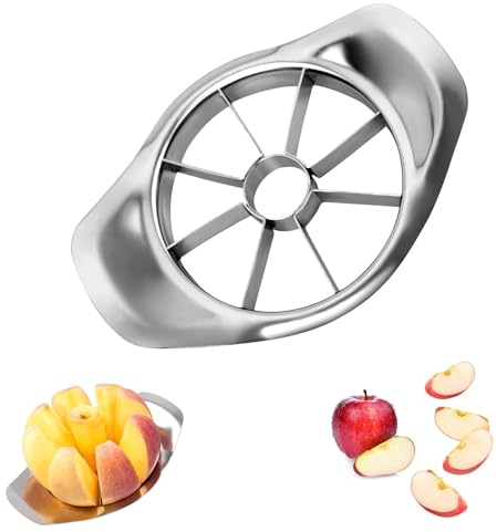 Apple Trancheuse, Coupe-Pomme En Acier Inoxydable, Coupe Pomme Acier Inoxydable, Trancheuse De Pomme, Coupe-Pomme, Peut Être Utilisé Pour Couper Les Pommes, Les Poires(Argent)