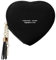 Funincrea Porte Monnaie Femme, Mini Porte Monnaie en Cuir PU Sac à Monnaie avec Fermeture Éclair, Petite Pochette à Monnaie en Forme de Coeur avec Porte-Clés pour Ranger la Monnaie (Noir)
