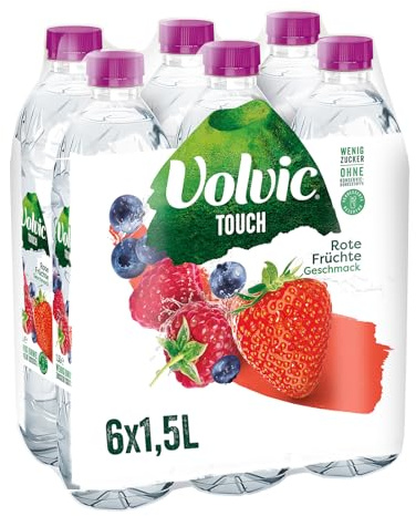 Volvic Touch Rote Früchte Geschmack – 6x1,5L – Ohne Konservierungsstoffe