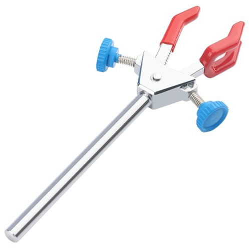 stonylab Robuste 3-Zacken-Schwenkklemme, Doppelt Verstellbare Fingerstil-Mehrzweck-Laborklemme - Unverzichtbares Laborzubehör