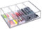 SUPAWAY Schreibtisch Organizer mit 4 Schubladen Transparenter Schubladenkasten Schubladenorganizer Stapelbar Aufbewahrungsbox mit Herausnehmbarer Schublade für Schreibwaren, Mark, Büro, Sonnenbrille