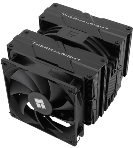 Thermalright Peerless Assassin 140 Black CPU Air Cooler, 6 Heat Pipes, Dual PWM Fans and Double Towers,158mm High CPU Cooling with Top Cover,for AM4/AM5,Intel LGA 1851/1700/1150/1151/1200
