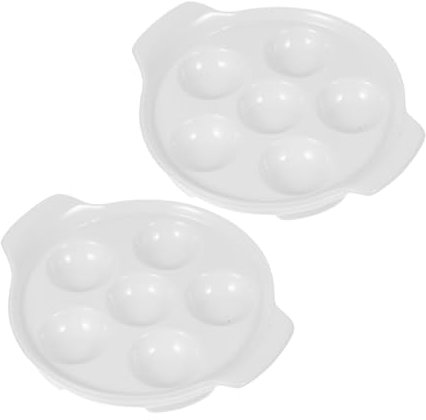 SHOWERORO 2 Pezzi Teglia Da Forno in Ceramica Per Frutti Di Mare Piatto Per Lumache Lumache Piatto Per Barbecue Piatto Per Lumache