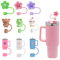 9Pcs Straw Covers Cap for Stanley Cup, 10mm Silicone Straw Toppers, Reusable Drinking Straw Tips Protector Compatible with Stanley 30&40 Oz Tumbler Accessories