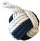 F Fityle Weighted Door Stopper Nautical Doorstop Decoration Heavy Duty Door Stop Rope Knot Door Protector for Apartment, Beige Dark Blue
