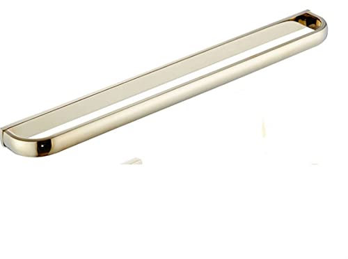 EUETVEXERK Barre de Serviette Simple Antique Bronze Noir Salle de Bain Porte-Serviette Rose Gold Nickel Laiton Blanche Serviettes de Rail Mural Chrome Mur monté Porte-Serviettes(Gold)