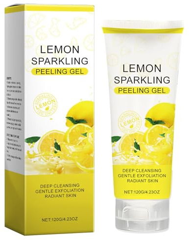KOAHDE Lemon Sparkling Peeling Gel,Zitronen Gesicht Reinigung Peeling,120g,1pc,Eignet sich für eine tiefgreifende Reinigung, für den ganzen Körper geeignet
