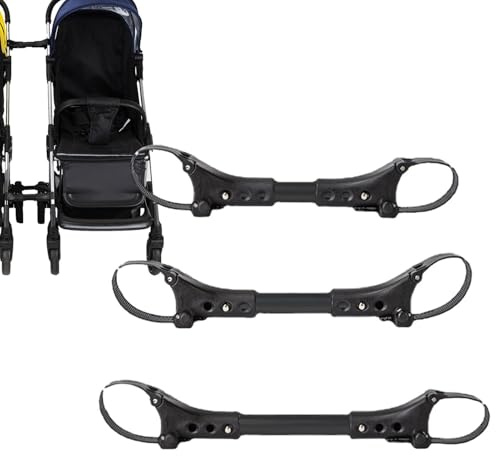 Twin Baby Stroller Connector - Universelle Gelenke Triplets Vierer im Kinderwagen Sichere Gurte - Passt Regenschirm-Kinderwagen verwandeln zwei einzelne Kinderwagen in einen doppelten Kinderwagen