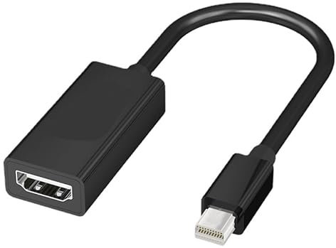 Adaptador Mini DisplayPort a HDMI, Adaptador Mini Displayport a HDMI 4K Aluminio Trenzado Compatible con Surface Pro, XPS, Proyector, Monitor,Microsoft Surface Pro 3/4,TV, Plug and Play