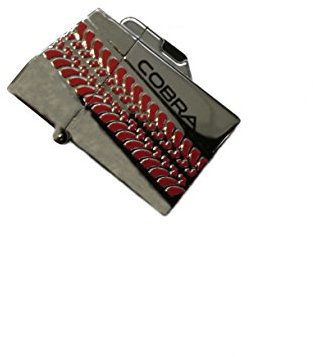 Feuerzeug | von Silver Match | Cobra | 4 x 4 Racing | lighter | Rot-Silber | wiederbefüllbar