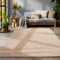 SIMPEX Tappeto pelo lungo, Unicolor - Monocroma, Tappeto Beige, 80 cm Rotondo, Tappeti in stile moderno, Tappeto soggiorno