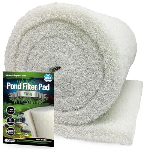 Aquatic Experts Klassisches Koi-Teich-Filterpad fein – Weiße Massenrolle Teichfiltermedien, ultra-strapazierfähiges Fischteichfiltermaterial USA (1,9 - 2,5 x 30,5 x 183,9 cm)