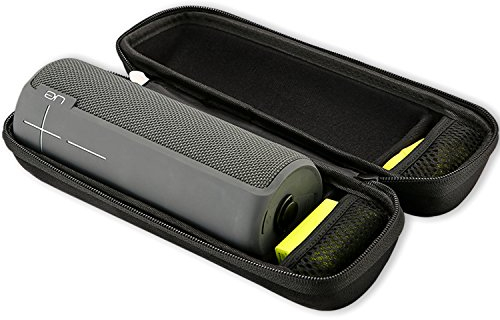 ProCase UE Boom 2 Hülle, Harter Eva Hülle Beutel Tasche für Ultimate Ears UE Boom 2 Drahtlos Kabellos Lautsprecher, Passend für USB-Kabel und Wandladegerät/mit Haltegurt -Schwarz