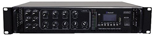 GBC cod.61611245-AMPLIFICATORE Professionale 100V / 180W A 6 Zone con MP3, FM SCAN E Bluetooth