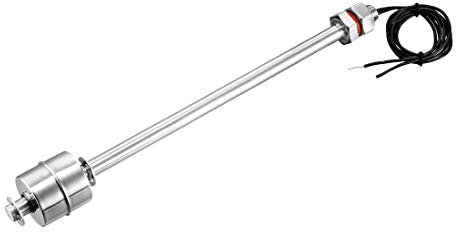 sourcing map Stainless Steel Float Switch for Water Pump Tank Swim Pool Garden Pond Liquid Water Level Sensor M10 210mm Length