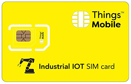 Daten-SIM-Karte für Industrial IOT (IIOT) - Things Mobile - mit weltweiter Netzabdeckung und Mehrfachanbieternetz GSM/2G/3G/4G. Ohne Fixkosten und ohne Verfallsdatum. 10 € Guthaben inklusive