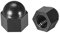 sourcing map 10stk. M6 Hutmutter, Hex Eichel Kuppelmuttern für Schrauben Bolzen Nylon Schwarz