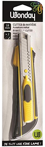 SAFETOOL Cutter professionnel 2 en 1 - corps bi-matière - armature métal - 18 mm