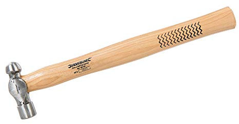 4oz (113g) Hickory Wood Shaft Ball Pein Hammer –Striking Punches– Forged Steel Head Peen Hand Tool | Sheet Metal Forming/Forging Round Strike