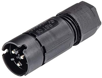 Wieland Micro Steckverbinder RST08i3 S S1 ZR1 H SW 3-polig Steckerteil Kodierung schwarz Gehäuse schwarz