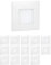 ledscom.de 15 Stück LED Treppenlicht/Wandeinbauleuchte FEX für innen und außen, eckig, weiß, 85 x 85mm, blau