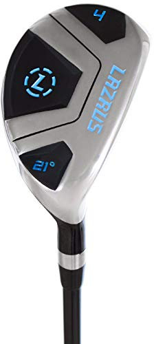 LAZRUS GOLF Premium Hybrid Golf Clubs for Men - 2,3,4,5,6,7,8,9,PW Right Hand & Left Hand Single Club, Regular Flex (Silver Right Hand, 4, RH, Silver Single)