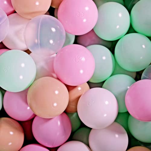 MEOWBABY Bälle Bällebad – Bällebad Bälle 7cm – Plastikbälle für Baby & Kinder – Spielbälle für Bällebad – Bunte Bälle – Bälle Baby