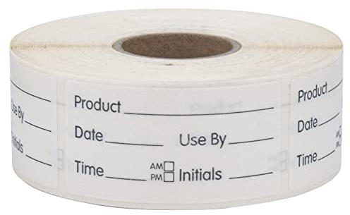 L LIKED Dissolvable Labels Easy Peel Off - Frozen Food Labels Stickers That Leave No Sticky Residue After Use 2.54x5.08cm (1 x 2 Inch), 500 Pack, Black