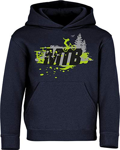 Baddery Kinder Fahrrad Hoodie - MTB Mountainbike & Downhill | Kapuzenpullover für Jungen & Mädchen