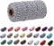 100 Yard/2 mm Baumwollseil, bunt, Handwerk, Kordel zum Stricken, für Geschenkverpackungen, Handwerk (grau)
