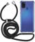 MyGadget Handykette für Samsung Galaxy A21s - [ TPU Hülle mit verstellbaren Band ] - Handyhülle mit Handyband zum Umhängen Kordel Schnur Case Schutzhülle - Schwarz