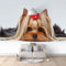 QMWZZV Papier Peint Panoramique 3D Photo Murales Chiot Animal Doré Peinture Murale Auto-adhésif Toile Geant Poster 250x175 cm Pour Salon Chambre Ados Chambre de Bébé Décoration Murale