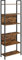 VASAGLE Bücherregal, Küchenregal, Standregal mit 6 offenen Regalebenen, Flur, Küche, Büro, stabiles Stahlgestell, Industrie-Design, 24 x 60 x 186 cm, vintagebraun-tintenschwarz LLS113B01