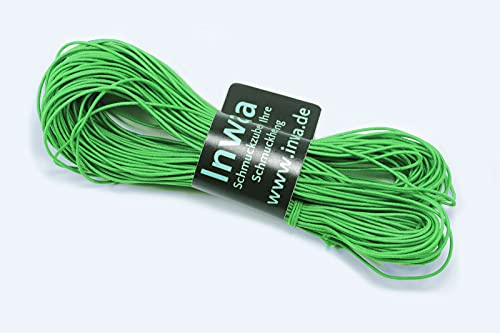 inwaria Gummikordel Elastisch 1 mm Durchmesser, 25 m Schmuckband für DIY & Bastelarbeiten