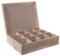 Wooden Decorative Box with 12 Compartments | 29.5 x 22.5 x 8 cm | Accessories Storage Case Tea Bag Sewing Jewellery Organiser Divided Sections| Natural Unpainted & Untreated Wood for Craft