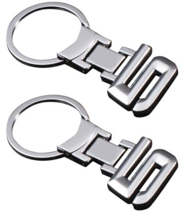 iSpchen Porte-Clés Métal, 2 Pcs Keychain Porte-Clés Trousseau De Voiture Avce Numéro Keychains Personnalisé Porteclés Keyrings Key Rings Porte-Clés Homme Compatible Avec 5 Series