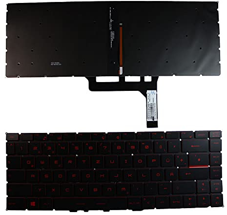 Power4Laptops Deutsch Hinterleuchtet Schwarz kompatible Ersatz Tastatur kompatibel mit MSI Gaming GF63 Thin 9SX GTX