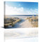 Piy Painting Peinture sur toile de bord de mer, plage, sable, Ciel bleu, Oiseaux, Littoral Paysage naturel Tableau décoration moderne imprimé sur toile pour Chambre Cuisine Bar 40x30cm 1 pièce