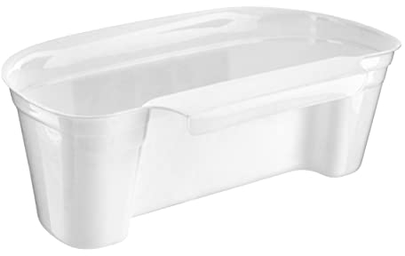 Homeshopa Kitchen Caddy, 1 Pack White Hanging Waste Bin Kitchen Over Cabinet Drawer Door Basket, Small Garbage Bin Holder for Food Scraps Veg Peelings, Organiser Basket Rubbish Bin