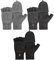 SATINIOR 3 Paar Winter-Strickhandschuhe, wandelbar, fingerlose Handschuhe, gestrickt, fingerlose Handschuhe mit Überzug, für Damen und Herren, Mehrfarbig, classic colors/black, dark gray, light gray