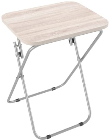 Wooden Folding TV Side Table Laptop Computer Desk Coffee Tea Picnic Snack Table (Sonomo, 50 x 60)