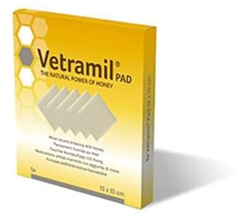 VETRAMIL Pad 5 dreilagige asorbentische Kompressen mit Honig