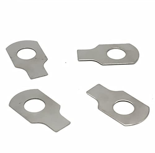 GOBEAM 304 Rondella Lingua in Acciaio Inossidabile Rondelle linguette 2 Pezzi Rondella di Sicurezza Guarnizione Senza Filettatura per Viti Albero Hardware Bulloni Dadi